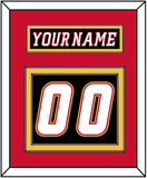 Calgary Nameplate & Number (Back) - Alternate Black - Double Mat 3