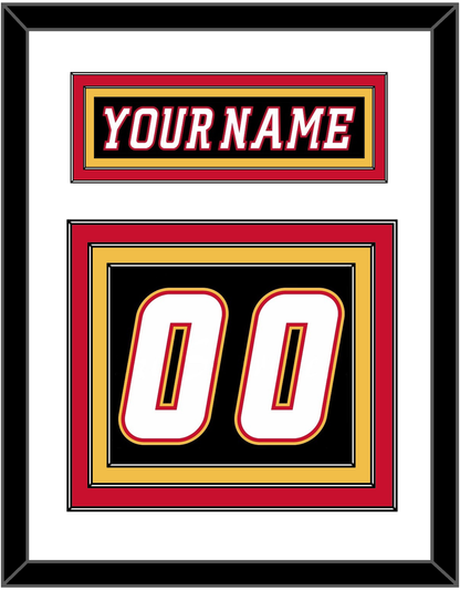 Calgary Nameplate & Number (Back) - Alternate Black - Premier Tier 1
