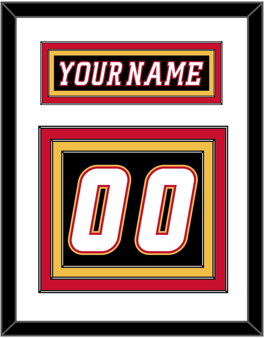 Calgary Nameplate & Number (Back) - Alternate Black - Premier Tier 1
