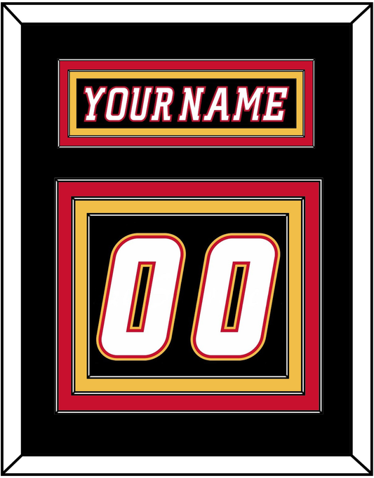 Calgary Nameplate & Number (Back) - Alternate Black - Premier Tier 2