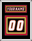 Calgary Nameplate & Number (Back) - Alternate Black - Triple Mat 2