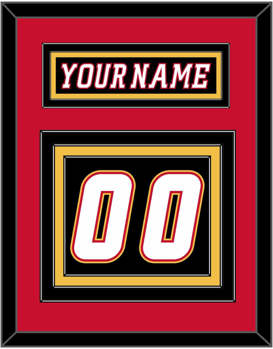 Calgary Nameplate & Number (Back) - Alternate Black - Premier Tier 3