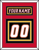 Calgary Nameplate & Number (Back) - Alternate Black - Triple Mat 3