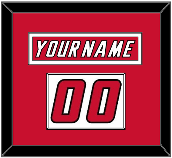 Calgary Nameplate & Number (Shoulder) - Road Red (1995-2000) - Single Mat 1