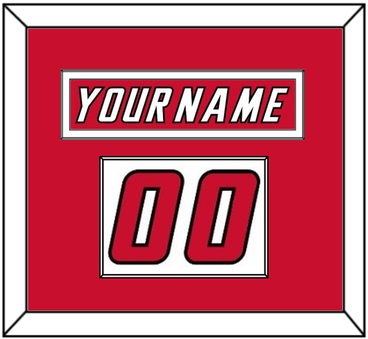 Calgary Nameplate & Number (Shoulder) - Road Red (1995-2000) - Essential Tier 1