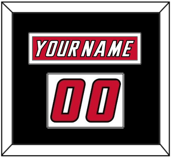 Calgary Nameplate & Number (Shoulder) - Road Red (1995-2000) - Single Mat 2