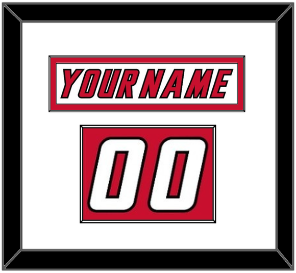 Calgary Nameplate & Number (Shoulder) - Home White (1995-2000) - Single Mat 1