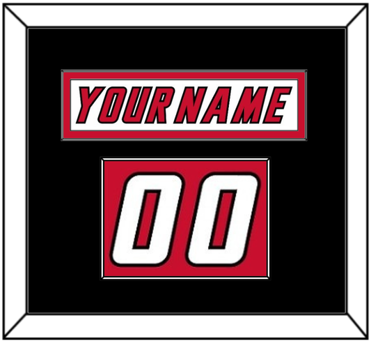 Calgary Nameplate & Number (Shoulder) - Home White (1995-2000) - Essential Tier 2