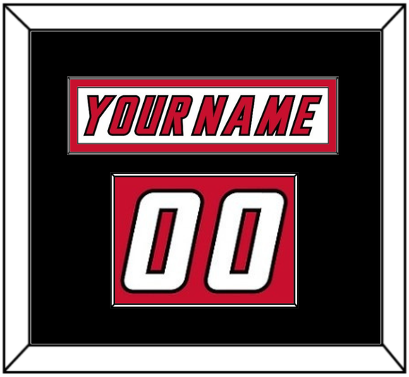 Calgary Nameplate & Number (Shoulder) - Home White (1995-2000) - Single Mat 2