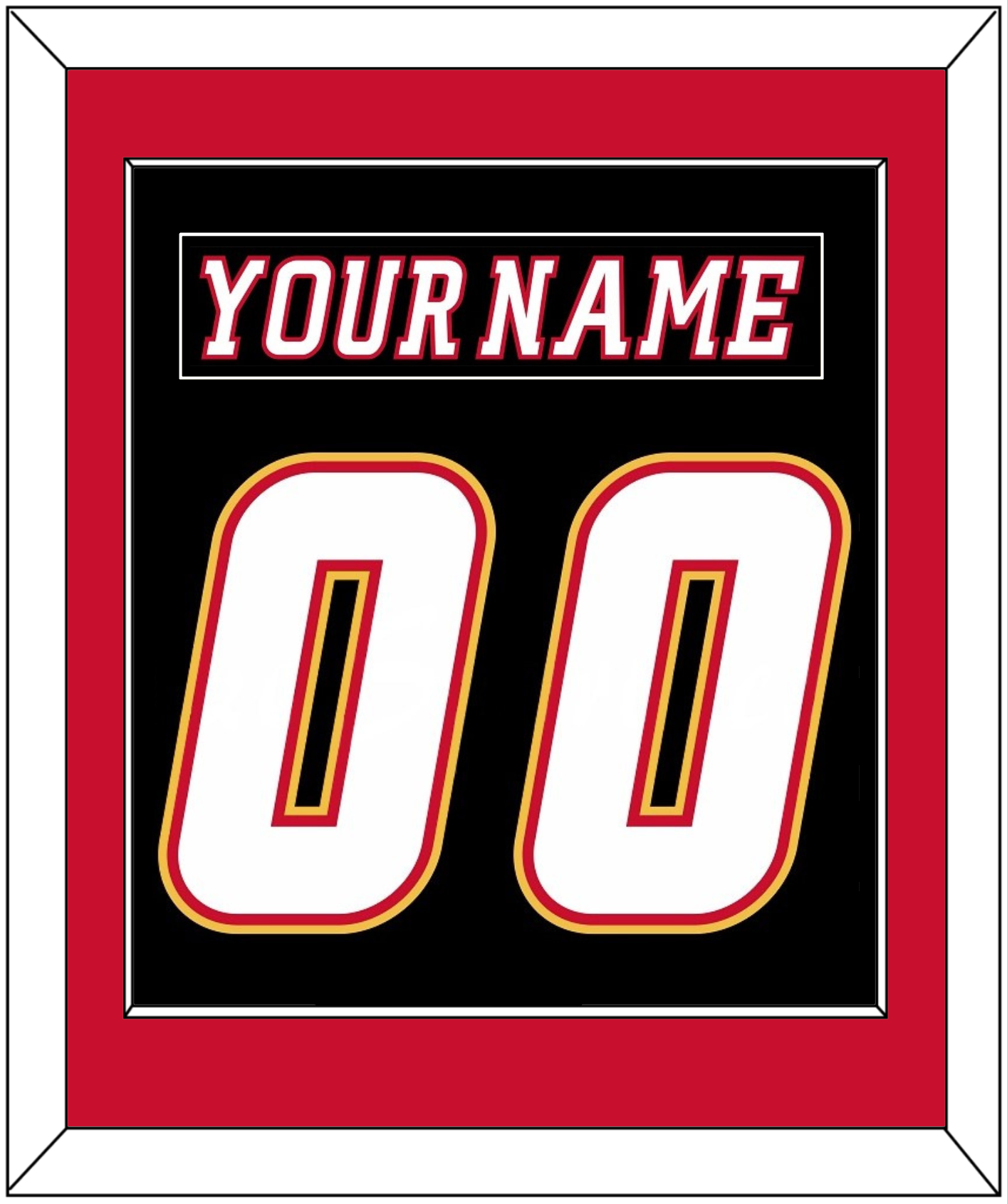 Calgary Nameplate & Number (Back) Combined - Alternate Black - Essential Tier 2