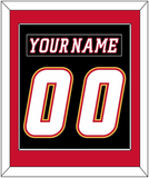 Calgary Nameplate & Number (Back) Combined - Alternate Black - Single Mat 2