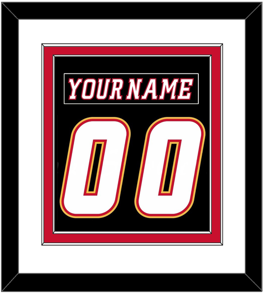 Calgary Nameplate & Number (Back) Combined - Alternate Black - Signature Tier 1
