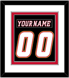 Calgary Nameplate & Number (Back) Combined - Alternate Black - Double Mat 1