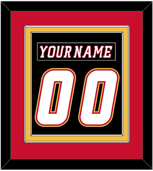 Calgary Nameplate & Number (Back) Combined - Alternate Black - Signature Tier 3