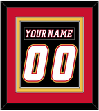 Calgary Nameplate & Number (Back) Combined - Alternate Black - Double Mat 3