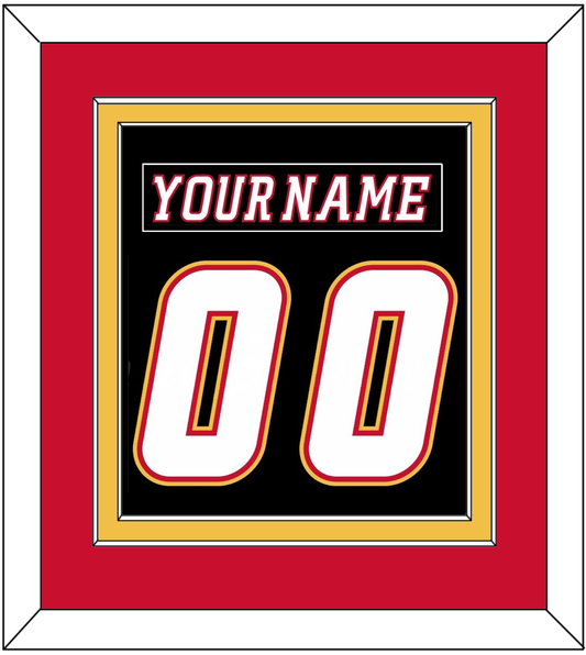 Calgary Nameplate & Number (Back) Combined - Alternate Black - Signature Tier 3