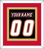 Calgary Nameplate & Number (Back) Combined - Alternate Black - Double Mat 3