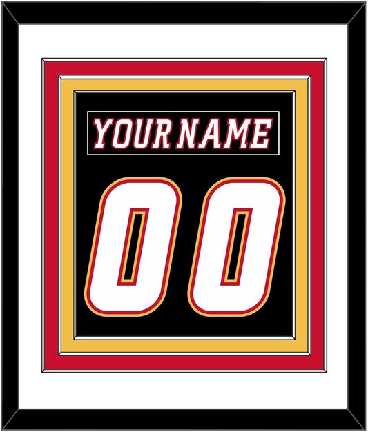 Calgary Nameplate & Number (Back) Combined - Alternate Black - Premier Tier 1