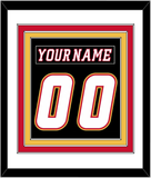 Calgary Nameplate & Number (Back) Combined - Alternate Black - Triple Mat 1
