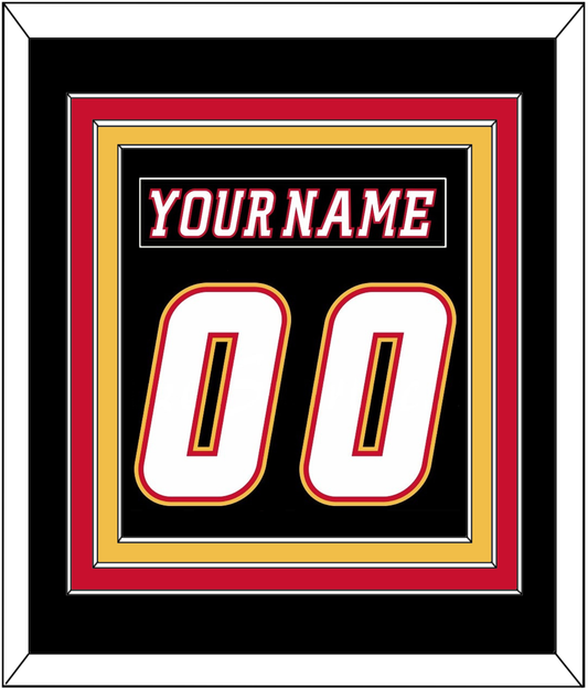 Calgary Nameplate & Number (Back) Combined - Alternate Black - Premier Tier 2