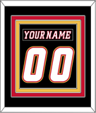 Calgary Nameplate & Number (Back) Combined - Alternate Black - Triple Mat 2