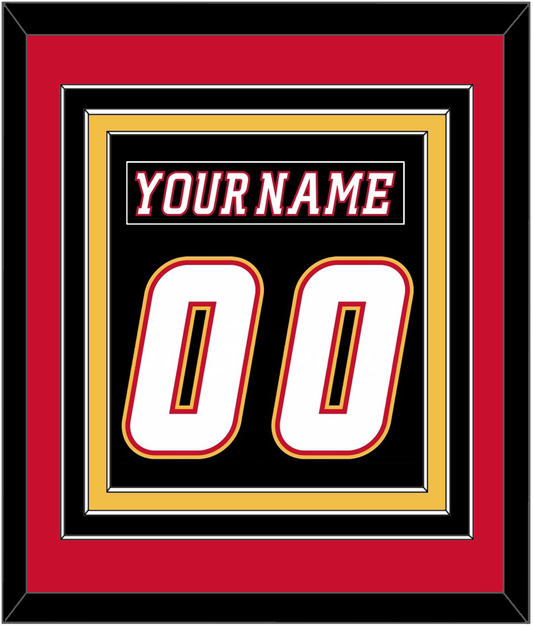 Calgary Nameplate & Number (Back) Combined - Alternate Black - Premier Tier 3