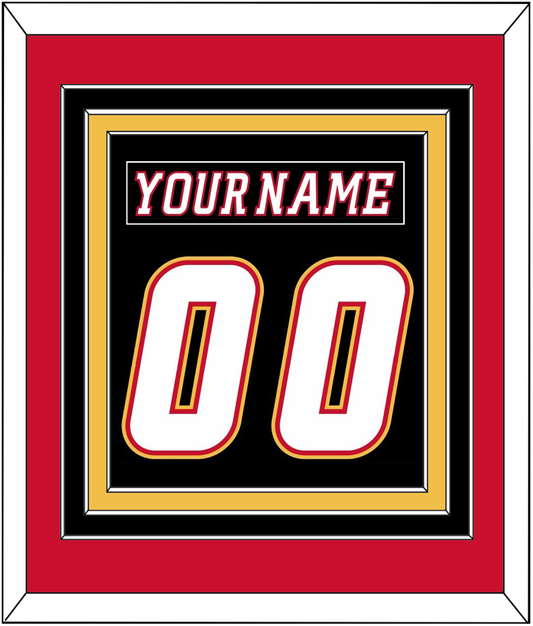 Calgary Nameplate & Number (Back) Combined - Alternate Black - Premier Tier 3