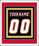 Calgary Nameplate & Number (Back) Combined - Alternate Black - Triple Mat 3