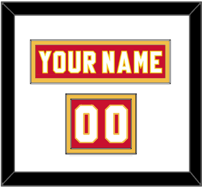 Calgary Nameplate & Number (Shoulder) - Road Red (1980-1994) - Signature Tier 1