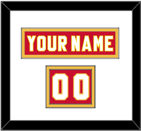 Calgary Nameplate & Number (Shoulder) - Home Red - Signature Tier 1