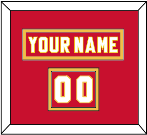 Calgary Nameplate & Number (Shoulder) - Road Red (1980-1994) - Signature Tier 2