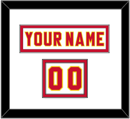 Calgary Nameplate & Number (Shoulder) - Road White - Signature Tier 1