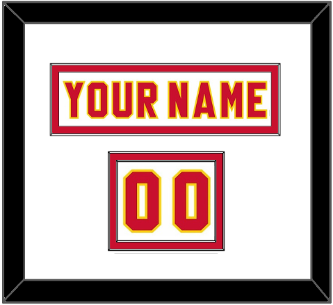 Calgary Nameplate & Number (Shoulder) - Road White - Signature Tier 1