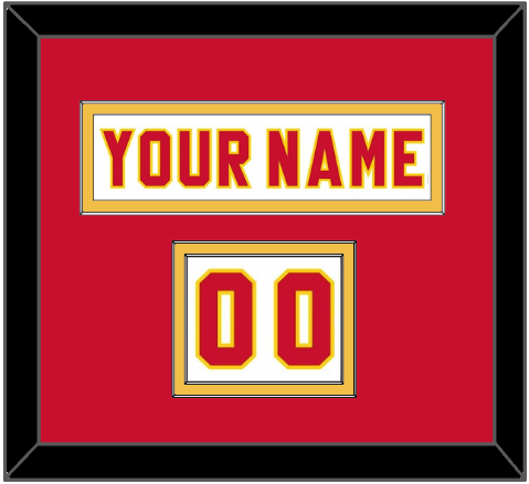 Calgary Nameplate & Number (Shoulder) - Road White - Signature Tier 2