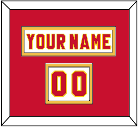 Calgary Nameplate & Number (Shoulder) - Road White - Signature Tier 2