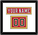 Calgary Nameplate & Number (Shoulder) - Home Red (2017-2020) - Double Mat 1