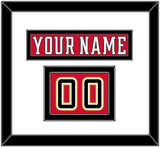 Calgary Nameplate & Number (Shoulder) - Home Red (2017-2020) - Double Mat 2