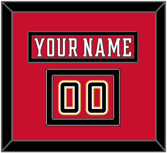 Calgary Nameplate & Number (Shoulder) - Home Red (2017-2020) - Signature Tier 4