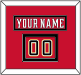 Calgary Nameplate & Number (Shoulder) - Home Red (2017-2020) - Double Mat 4