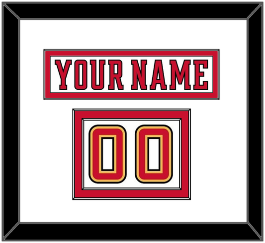 Calgary Nameplate & Number (Shoulder) - Road White (2017-2020) - Signature Tier 1