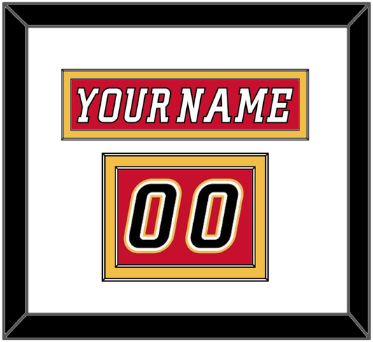Calgary Nameplate & Number (Shoulder) - Home Red (2007-2017) - Signature Tier 1