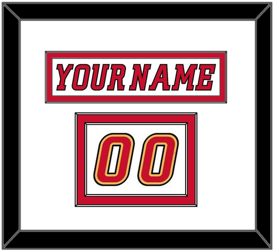 Calgary Nameplate & Number (Shoulder) - Road White (2007-2017) - Signature Tier 1