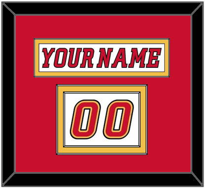 Calgary Nameplate & Number (Shoulder) - Road White (2007-2017) - Signature Tier 2