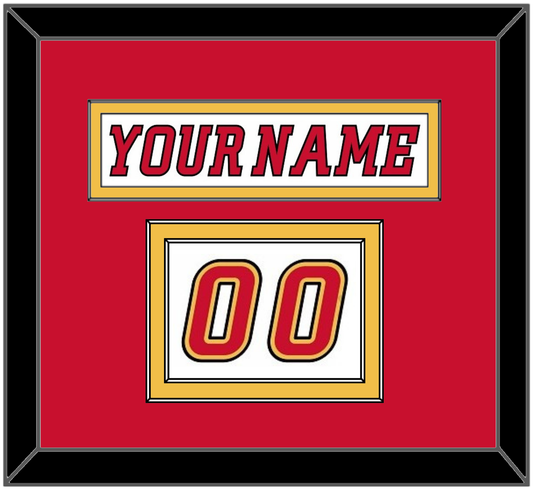 Calgary Nameplate & Number (Shoulder) - Road White (2007-2017) - Signature Tier 2