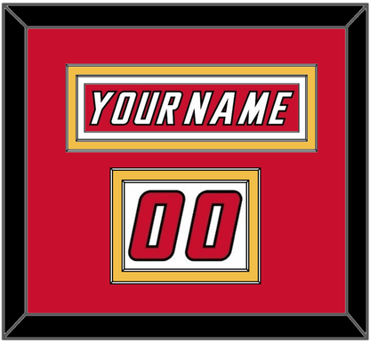 Calgary Nameplate & Number (Shoulder) - Road Red (1995-2000) - Signature Tier 2