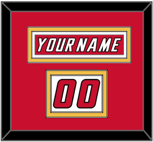 Calgary Nameplate & Number (Shoulder) - Road Red (1995-2000) - Signature Tier 2