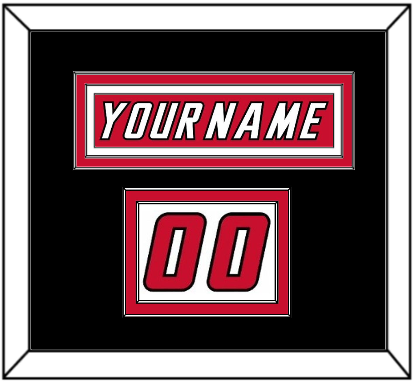 Calgary Nameplate & Number (Shoulder) - Road Red (1995-2000) - Signature Tier 3