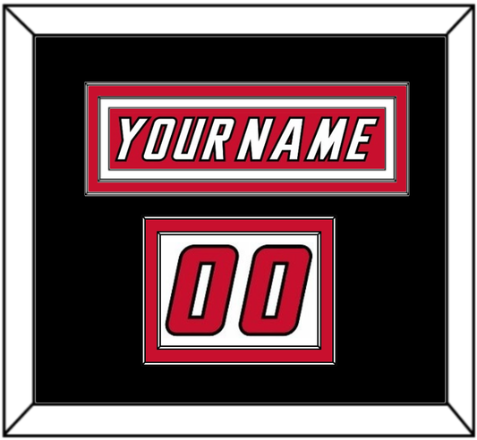 Calgary Nameplate & Number (Shoulder) - Road Red (1995-2000) - Signature Tier 3