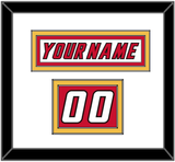 Calgary Nameplate & Number (Shoulder) - Home White (1995-2000) - Double Mat 1
