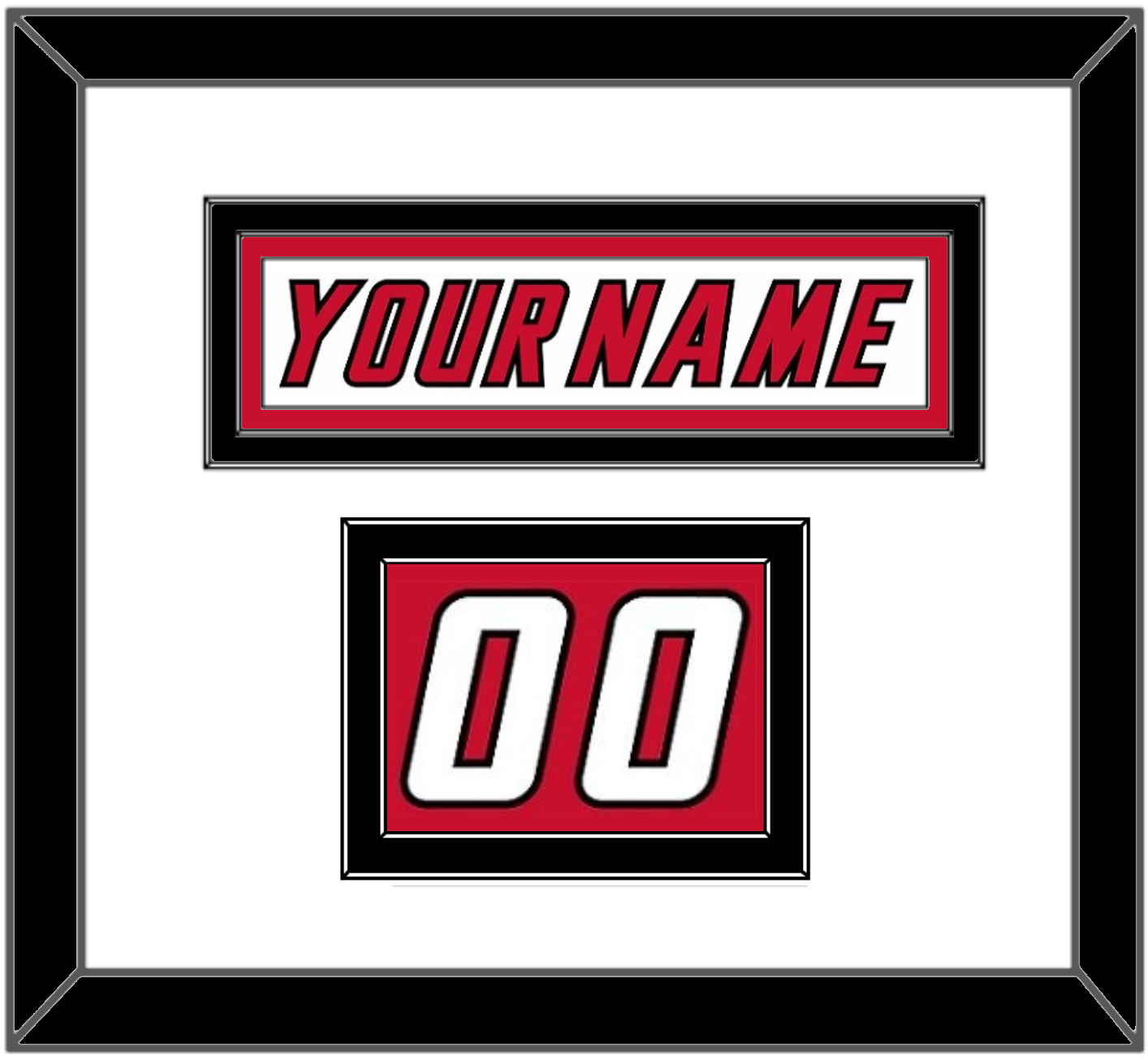 Calgary Nameplate & Number (Shoulder) - Home White (1995-2000) - Signature Tier 2